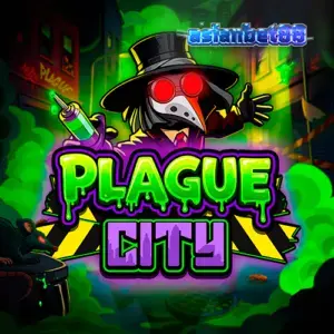 Tampilan grid 6x5 pada mesin slot Plague City dengan tema kota yang terinfeksi